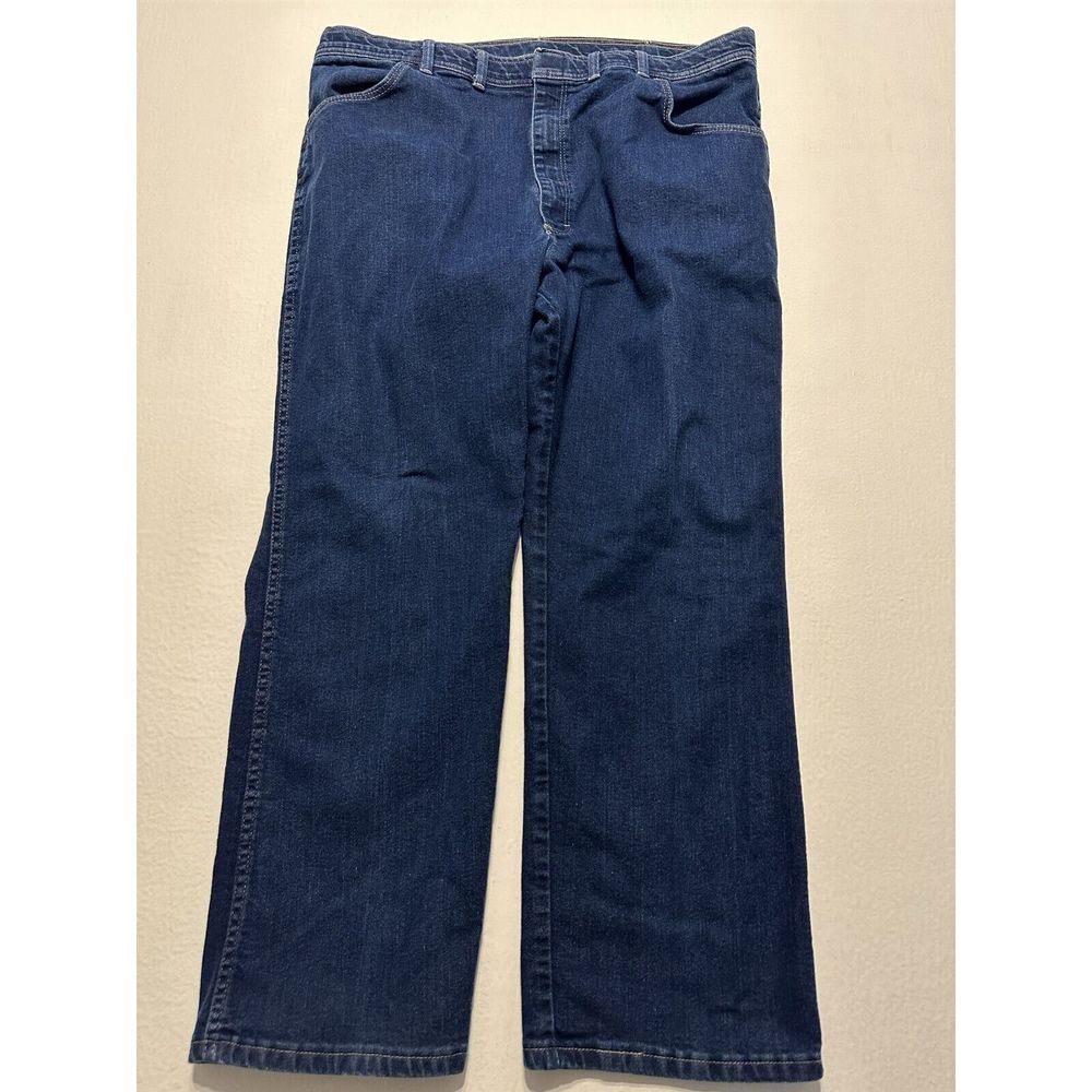 VTG Wrangler 40 x 30 USA MADE‎ Straight Fit Jeans Elite Clasp 85498PS